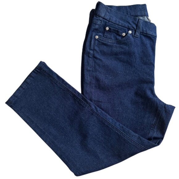 d&co Denim & Country Denim Dark Wash Straight Cut Cropped Jeans Women's 10 NEW - Picture 2 of 5